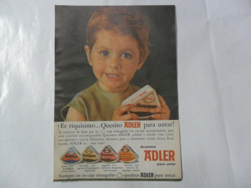 Quesito Adler Caja Triangular Para Untar  Publicidad 1965 0