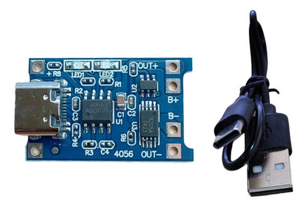 Modulo Tp4056 Tipo C Usb + Cable Usb Tipo C Envio Rapido 0