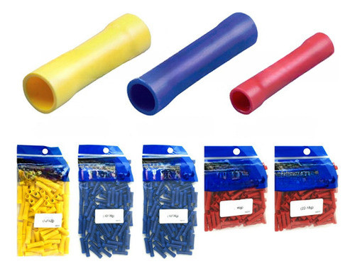 500 Pack Vinilo Aislamiento Extremo Conectores Combo 22-10 A 0