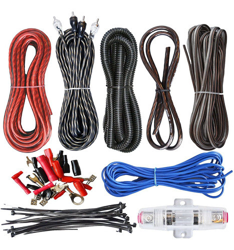 Kit Cables Potencia 8 Gauges Soundbox  Instalacion Completo 0