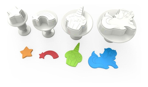 Cortante Eyector X 4 Pony Unicornio Pack 0
