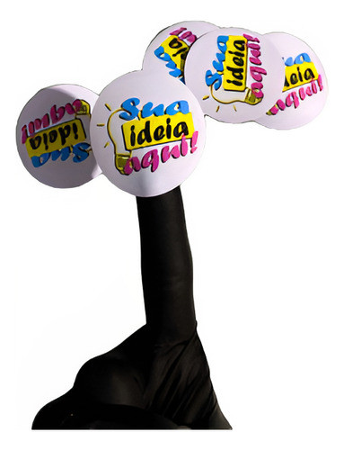 Adesivo Personalizado 3x3 Cm 500 Unidades 3m. 0