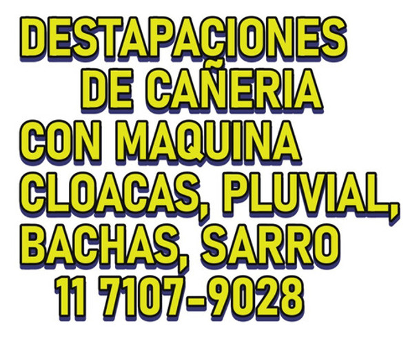 Destapacion De Cañeria Con Maquina En Flores, Chacarita 0