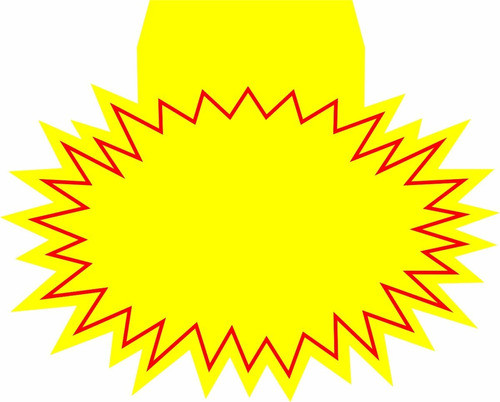 Cartaz Splash Amarelo 18x14cm 1.000 Un 0