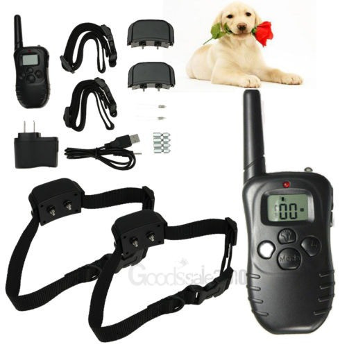 Choque De Lcd Impermeable Recargable Vibra Remoto 2 Perro Fo 0