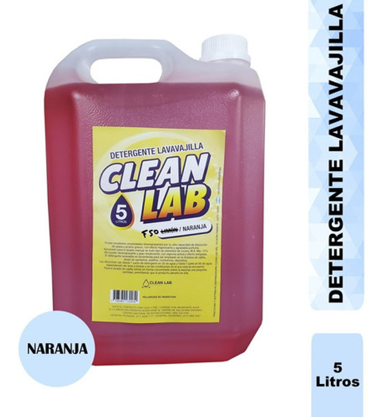 Detergente Lavavajillas Concentrado Biodegradable Naranja 5l 0