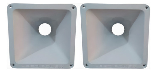 Kit 2 Corneta Lente 2020 Hard Power 2 Pol Alumínio Branco 0