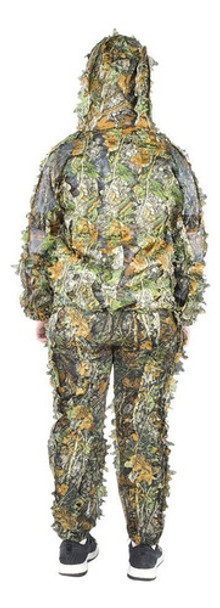 Roupa De Caça Infantil Disfarce Folha Camuflagem Militar 0