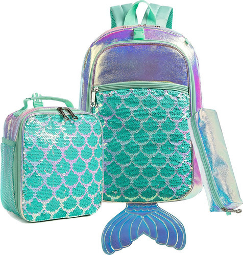 Kit De Mochila Y Lonchera Meetbelify Diseno De Sirena 0