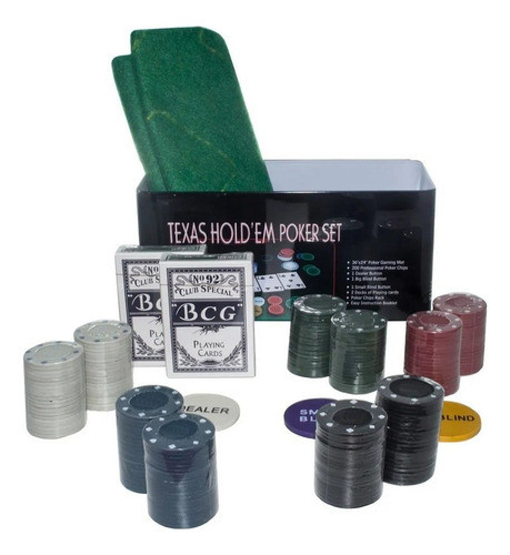 Poker Profissional Chips Jogo Com 200 Fichas 0