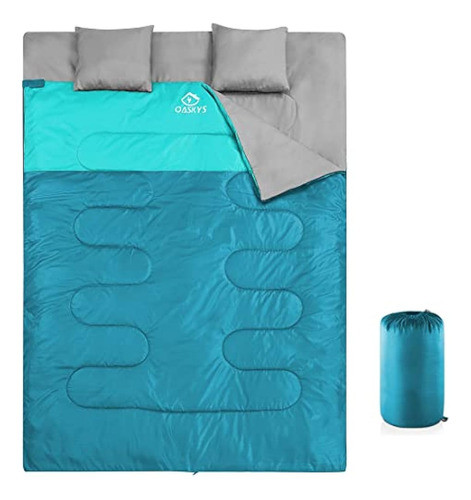 Oaskys Saco De Dormir Doble Para Adultos Con 2 0