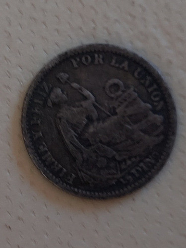 1/2 Dinero Perú Plata Moneda 1905 0