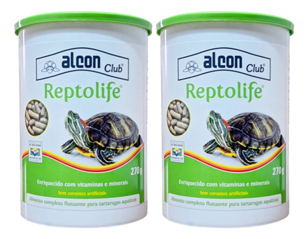 Kit 2 Ração Para Tartaruga Alcon Reptolife 270g 0