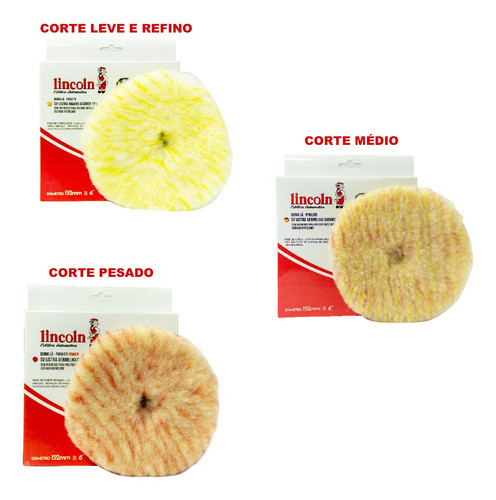 Kit 3 Boinas De Corte Leve Médio E Pesado 6 Pol Lincoln 0
