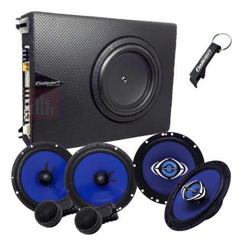 Caixa Amplificada Slim 8 200w+módulo 200w+ Duas Vias+ Cm6 0