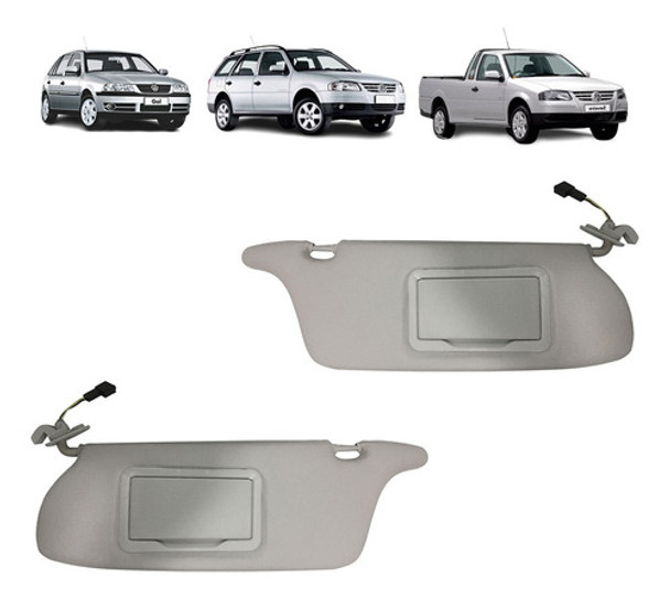 Par Quebra Sol Cinza C Iluminação Saveiro 2004 2005 Newtec 0