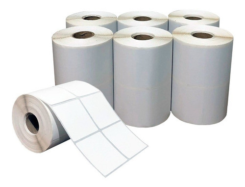Etiqueta 50x50 2 Colunas Couche - 6 Rolos 0