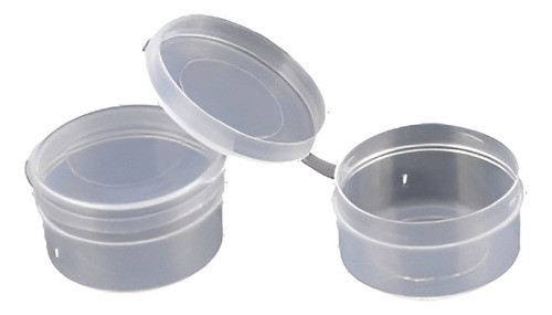 10 X De Plástico Redonda Caja Transparente Pequeña Tableta Y 0