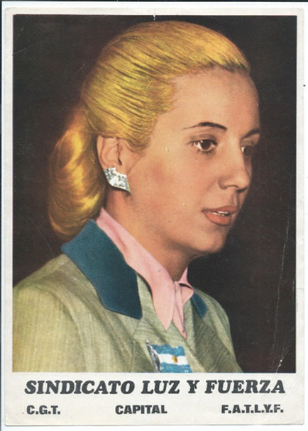 Eva Perón Lámina Sindicato Luz Y Fuerza Evita Poster Lámina 0