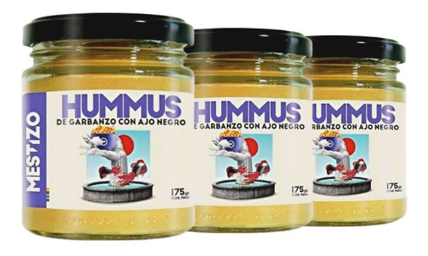 Hummus De Ajo Negro Sin Tacc Mestizo Dips Untable 175gr X 3u 0