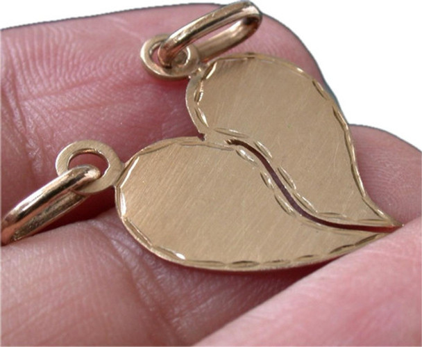 Luli Colgante Oro 10k Corazon Doble X Parejas Super Precio 0