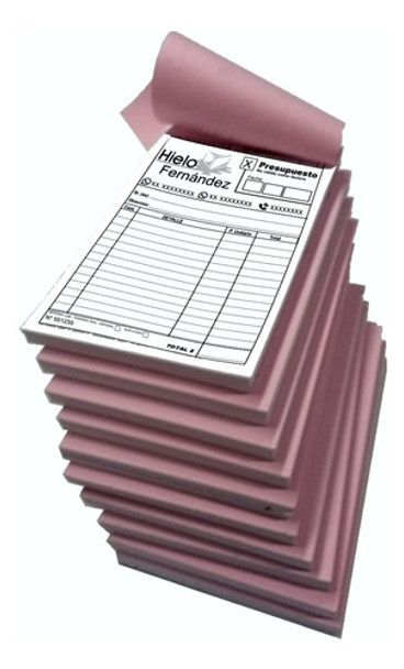 4 Talonarios Presupuestos Personalizados Duplicado Numerado 0