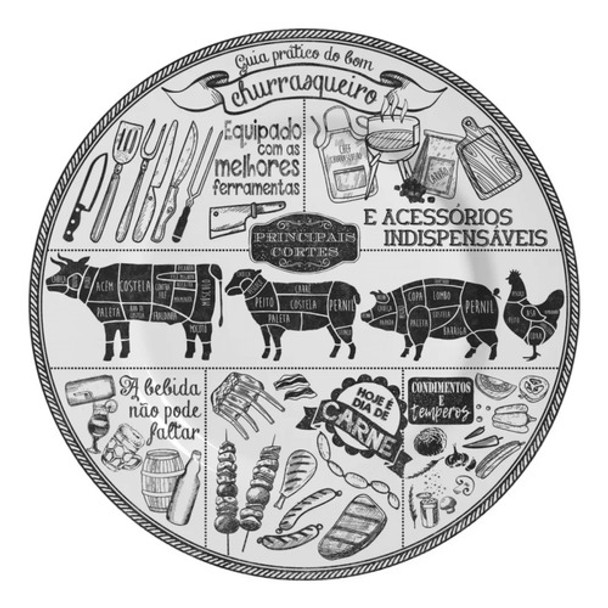 Prato Raso De Cerâmica 29cm Churrasco Gourmet Alleanza 0 Prato Raso De Cerâmica 29cm Churrasco Gourmet Alleanza 0