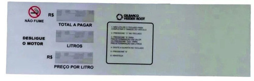 Adesivo Máscara P/ Bomba Infinity Veeder Root Simples 1 Par 0