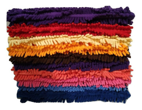 Alfombra Flecos Shaggy Extra Suave Para Baño 0