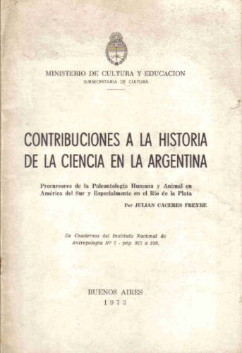 Contribuciones A La Historia De La Ciencia En La Argentina 0