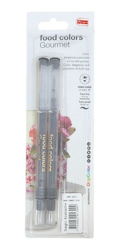 Marcador Tinta Comestible Doble Punta X2 Negro - Cc 0