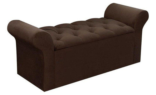 Recamier De Quarto Miami Suede Marrom Chocolate Simbal 0