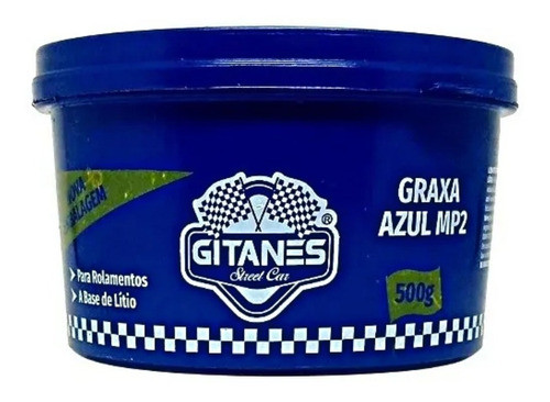 Graxa Lubrificante Azul Para Rolamentos Mp2 Gitanes 500g 0