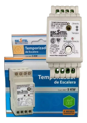 Temporizador Automatico De Escalera Sitel 5kw Apto Led 0