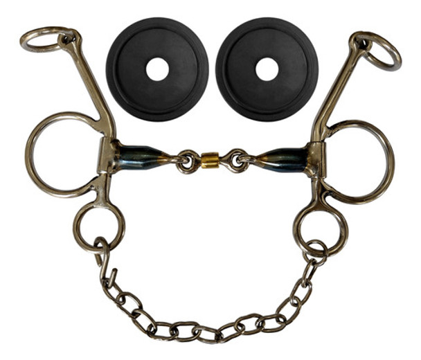 Bridão Caracol Bocal De Ferro Grosso E Salivador + Protetor. 0