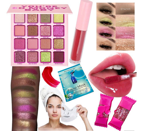 Set De Maquillaje Para Regalar Completo Sombras Labial Gloss 0