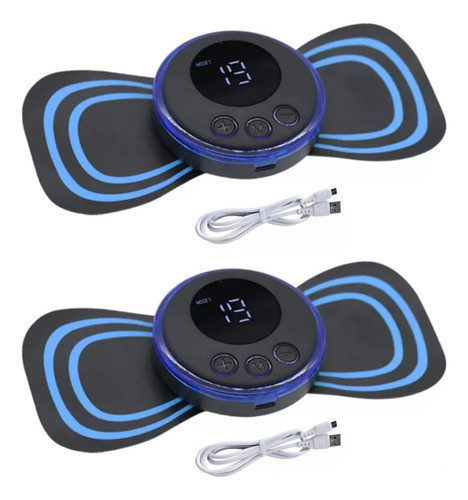 Kit 2 Massageador Portátil Recarregável Dor Pescoço Coluna 0