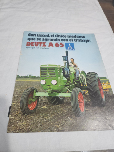 Folleto Catálogo Tractor Deutz A65 0