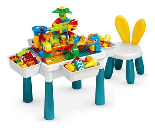 Mesa De Actividades Con Bloques Construcción Y Silla - Mosca 0