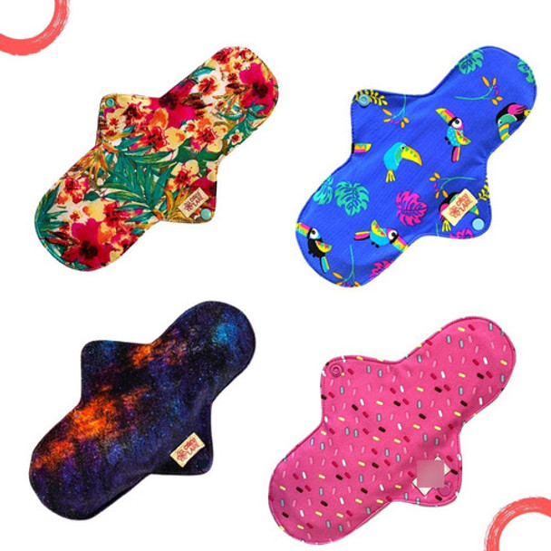 Absorvente Ecológico Fluxo Intenso Kit 4 Un Noturno 26cm 0