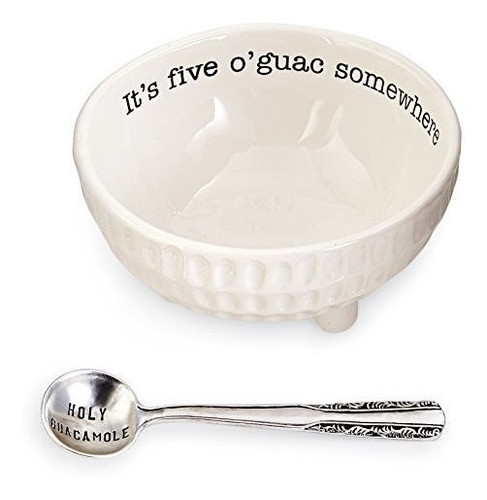 Mud Pie 4851076 Guacamole Serving Dish Set Blanco 0