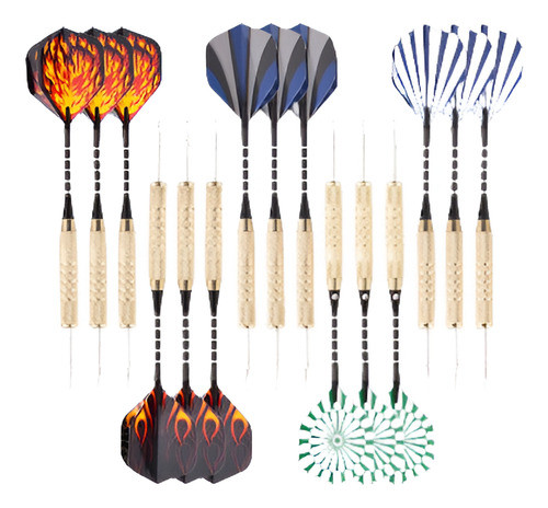 5 Juegos De Puntas De Acero Dardos Acero Inoxidable Barriles 0