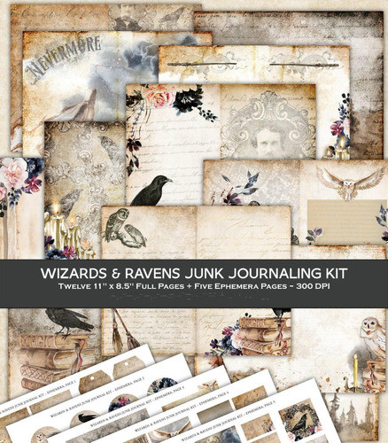 Harry Potter Papeles Junk Journal Scrap 0