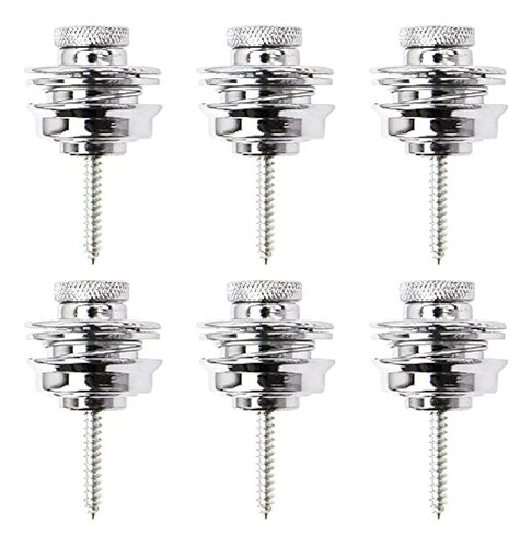 6pcs Yootones Correa De Guitarra Cerraduras Cabeza Plana Y R 0