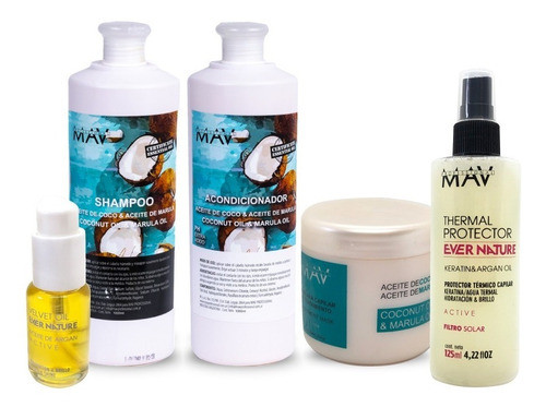 Shampoo Acond Coco Y Marula + Térmico + Surum  Mav 0