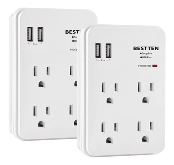 Salida 6 2pk Eléctrico Zócalo Protector Contra Sobretensione 0