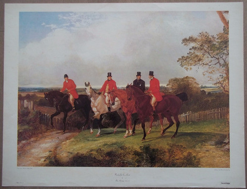 Estampa Lámina   Caballos  65x85cm Importada 0