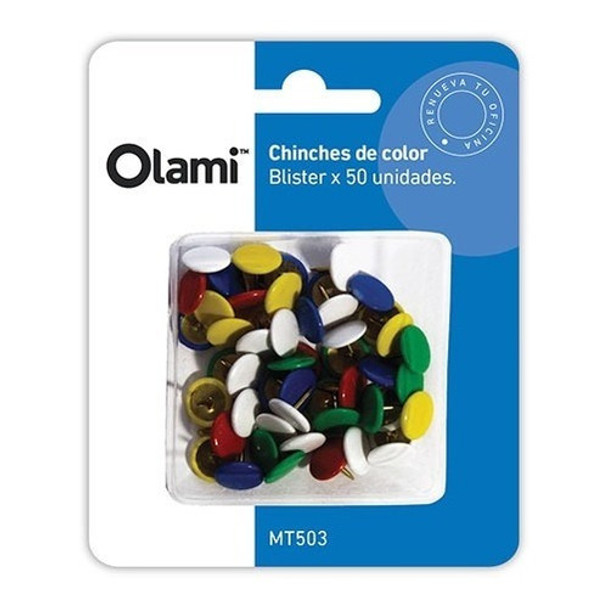 Chinche De Color  Caja X 50u Para Corcho 0