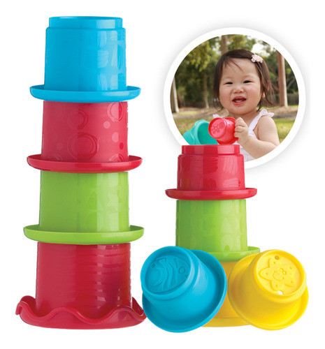 Stacking Fun Cups Apila Los Vasos Jugar Bebés Playgro 0
