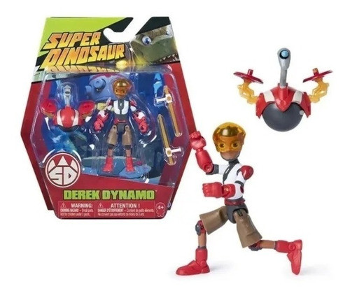 Boneco Super Dinosaur Derek Dynamo Articulado Com Acessórios 0